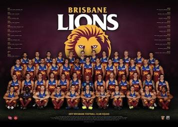 AFL - 2017 Brisbane Team Poster Large - Regular Posters