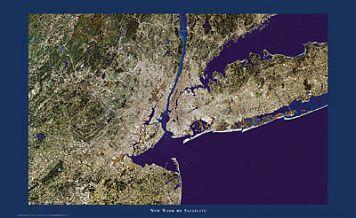 New York Satellite Large - Regular Posters