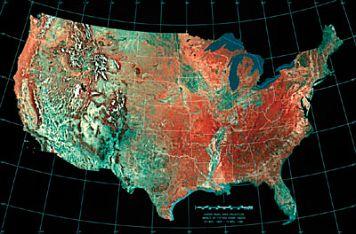 Map - USA by Day Large - Regular Posters