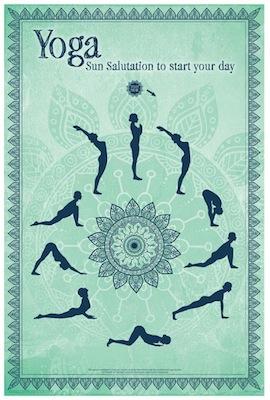 Yoga - Sun Salution Large - Regular Posters