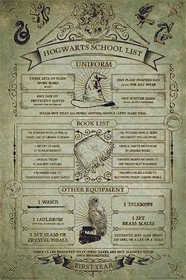 Harry Potter - School List Large - Regular Posters