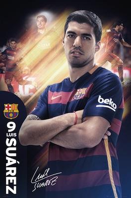 Barcelona FC - Suarez Large - Regular Posters