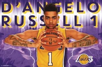 NBA LA Lakers - D Russell 16 Large - Regular Posters