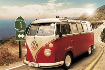 VW Combi Highway 1 Large - Regular Posters