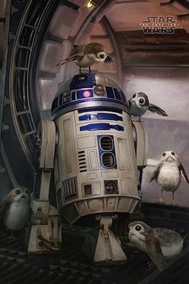 Star Wars The Last Jedi - R2-D2 & Porgs Large - Regular Posters
