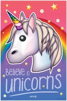 Emoji - Believe In Unicorns Large - Regular Posters