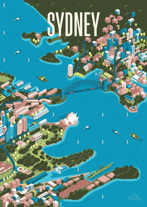 Isometric Sydney by Liza Murphy Small - Featured Artists