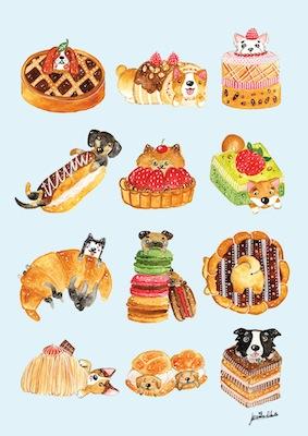 Dog Pastries by Jess Chen Small - Featured Artists