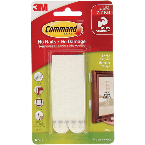 3M Picture Hanging Strips - 7.2kg Hanging Accessories
