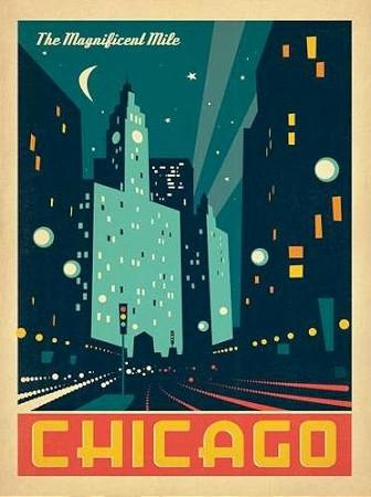 Chicago Modern Magnificent Mile Large - Travel Prints