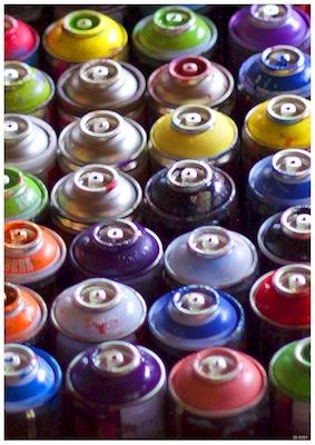 Graffiti Spray Cans 2 Small - A3 Posters