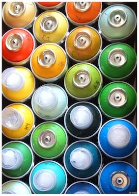 Graffiti Spray Cans 3 Small - A3 Posters