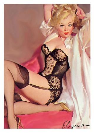 Lingerie Pink Chair Small - A3 Posters