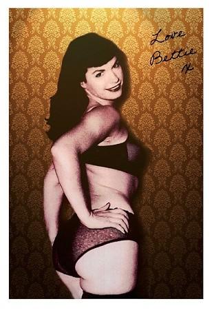 Bettie Page Spotlight Small - A3 Posters