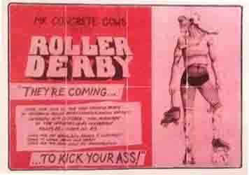 Roller Derby Concrete Cows Small - A3 Posters