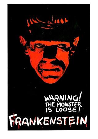 Frankenstein Monster Loose Small - A3 Posters