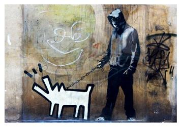 Banksy Haring Dog Small - A3 Posters