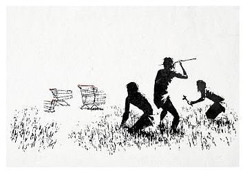 Banksy Trolley Hunters Small - A3 Posters