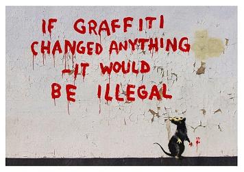 Banksy Graffiti Illegal Small - A3 Posters
