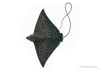 Fish Whitespotted Eagle Ray Small - A3 Posters