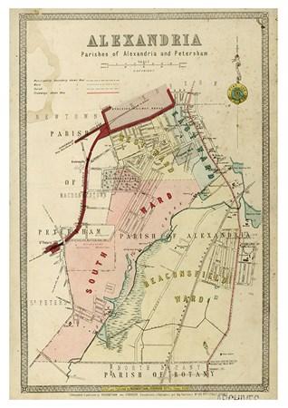 Alexandria Map Small - A3 Posters