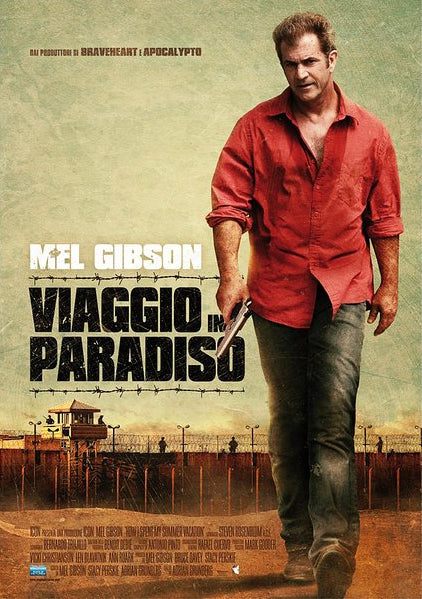 Movie poster for "Get the Gringo" featuring a man in a red shirt holding a gun. He stands against a backdrop of a prison with barbed wire fences. His name is above the movie title on this Extra Large Import Poster printed on Premium 150gsm gloss paper, with credits and details at the bottom by IMP 094.