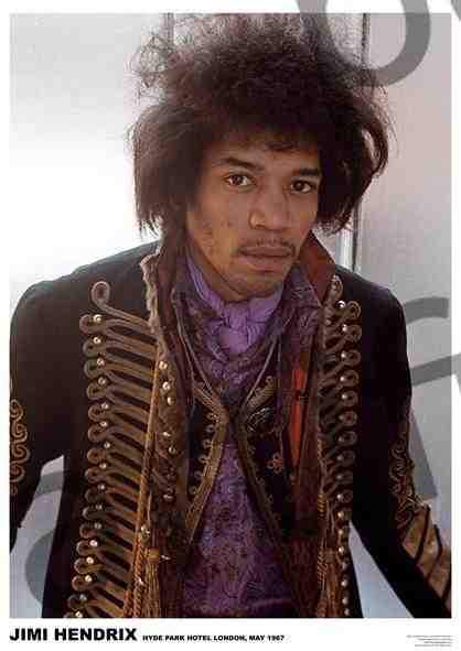 Jimi Hendrix Hyde Park Hotel 1967 Large - Regular Posters