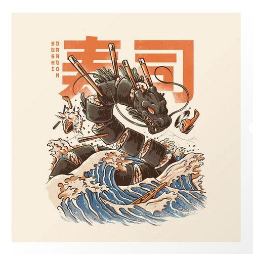 Great Sushi Dragon by ilustrata Large - Gallery Series