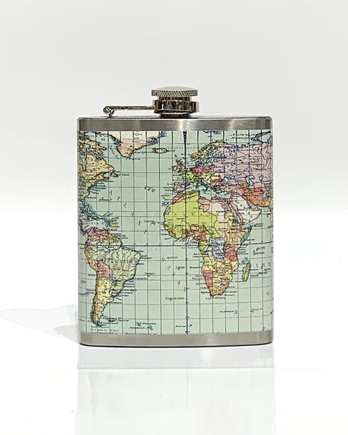Hip Flask - Vintage Map Flasks