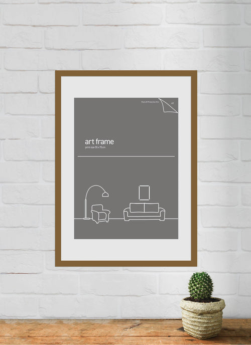 Deluxe Frame A2 Rustic Oak (single mat) Large Frames
