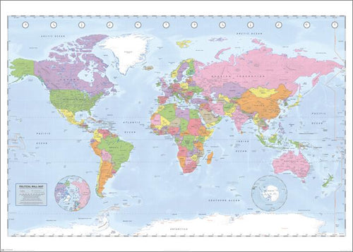 Political World Map Huge - Giant Posters