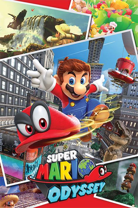Super Mario Odyssey (Collage) Large - Regular Posters