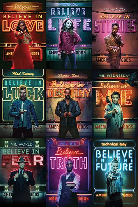 American Gods Characters Large - Regular Posters