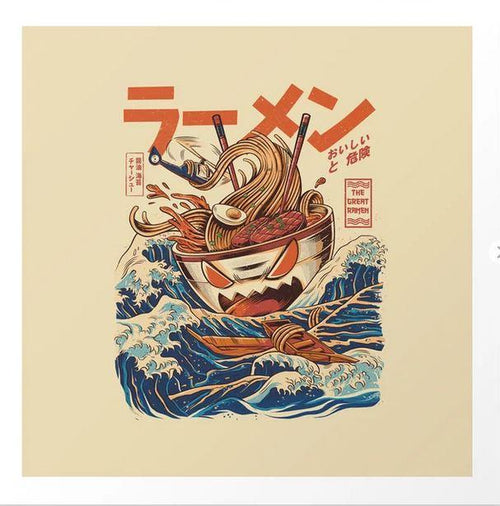 Great Ramen off Kanagawa by ilustrata Large - Gallery Series