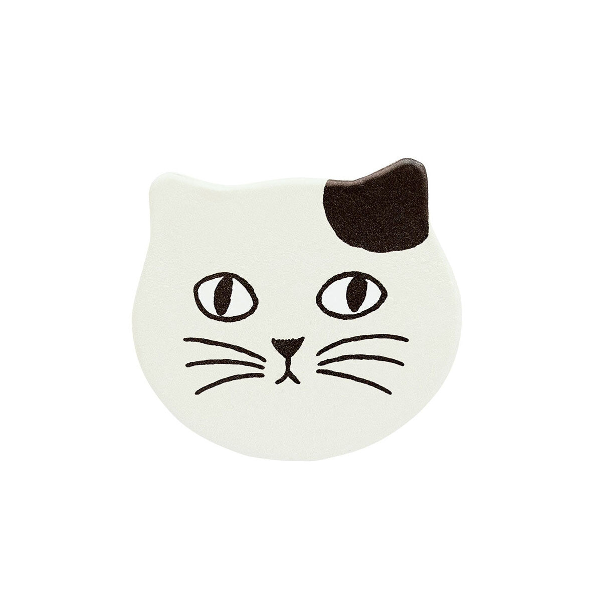 Compact Mirror Black & White Cat Face Shape