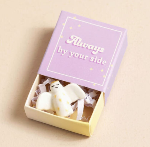 Tiny Match Box Ceramic Token - Angel