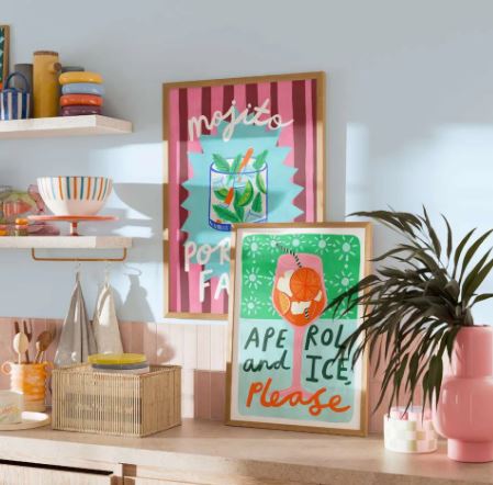 Aperol Cocktail Art Print by Kerrir Illustrates
