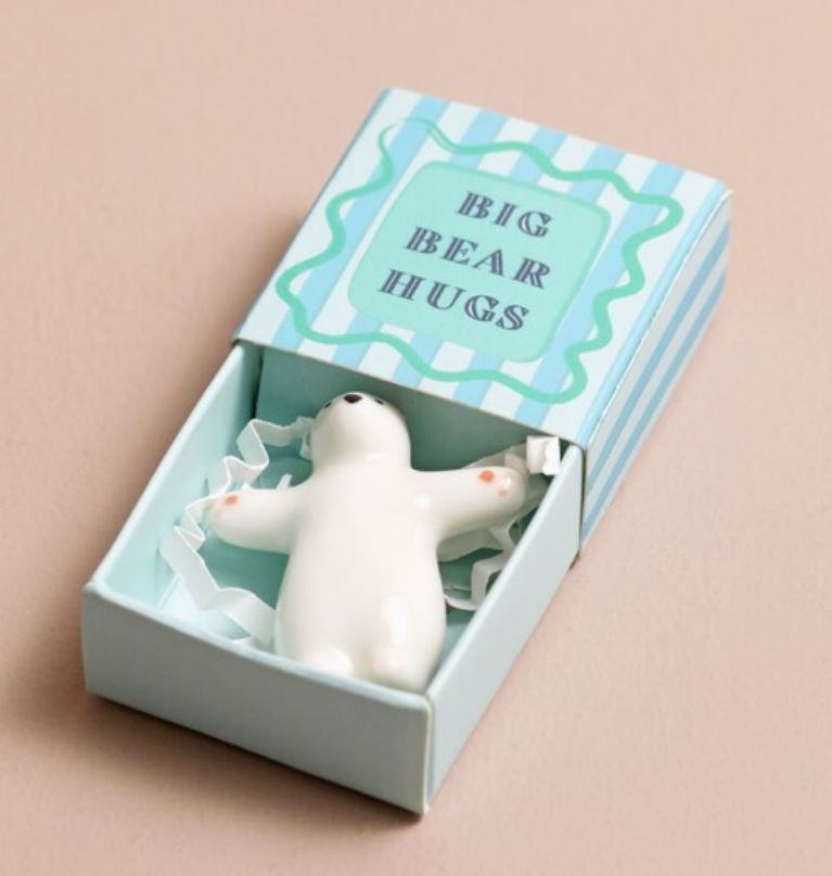 Tiny Match Box Ceramic Token - Bear