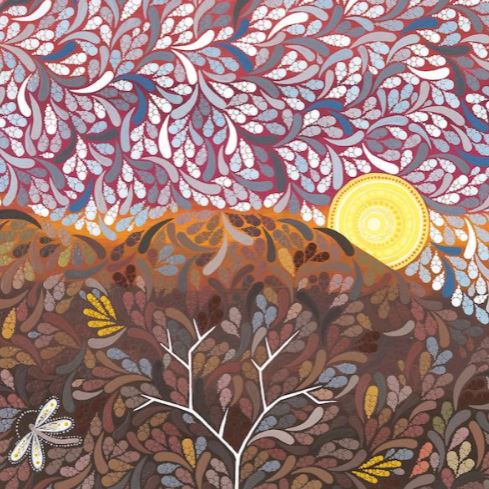 Bunjil Creates the Land by Daph of the Koko-bera people