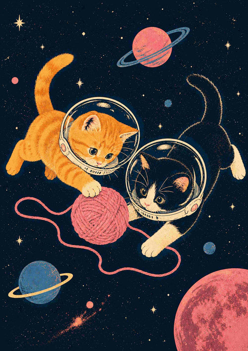Space Cats Grandpa A5