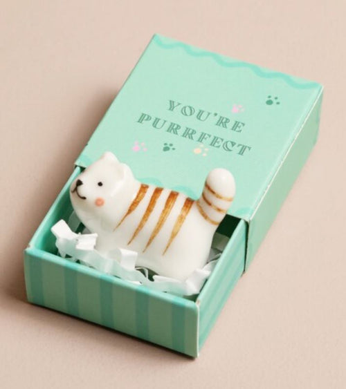Tiny Matchbox Ceramic Token - Cat