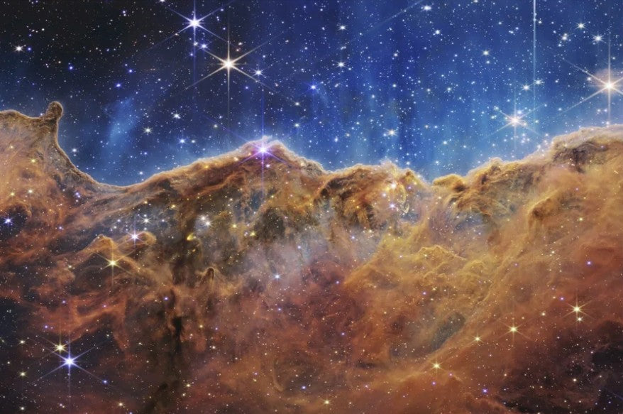 Cosmic Cliffs in the Carina Nebula