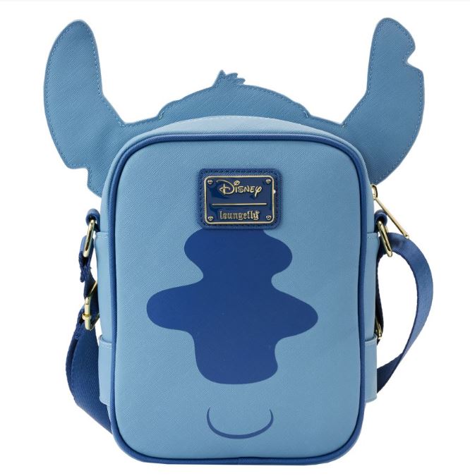This vegan leather crossbody bag, named the Lilo & Stitch - Stitch Beach Crossbuddy by Blue Dog Posters, boasts a delightful design inspired by the beloved character Stitch from Disney's "Lilo & Stitch." With prominent ears and the Loungefly Disney logo, it also offers an adjustable strap for added comfort.