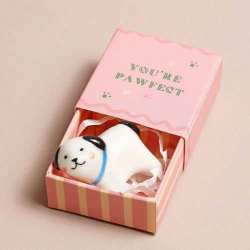 Tiny Matchbox Ceramic Token - Dog