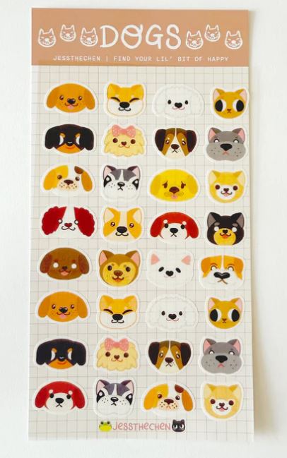 Jess Chen Dogs Sticker Sheet