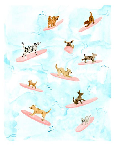 Dogs Surfing by Sabina Fenn