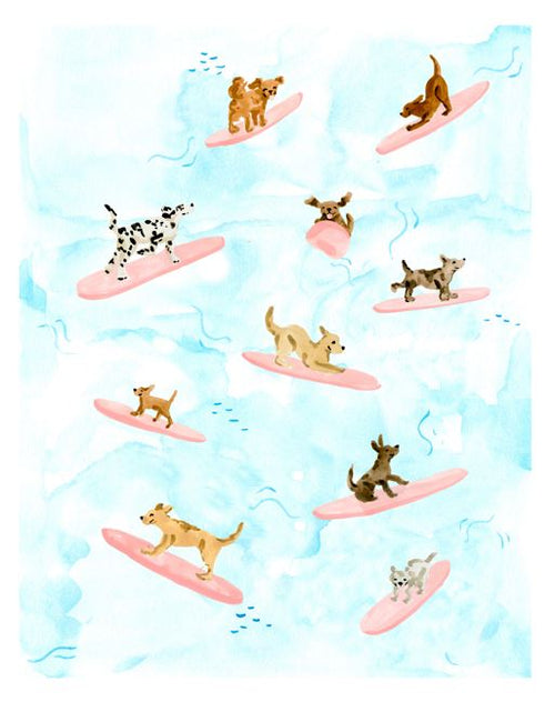 Dogs Surfing by Sabina Fenn