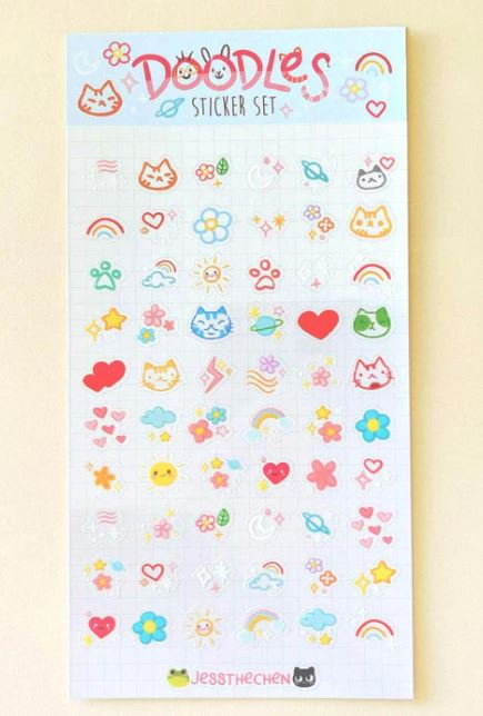 Jess Chen Doodles Sticker Sheet