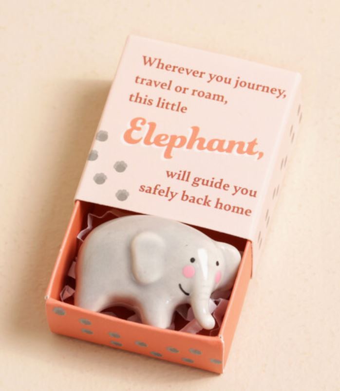 Tiny Matchbox Ceramic Token - Elephant