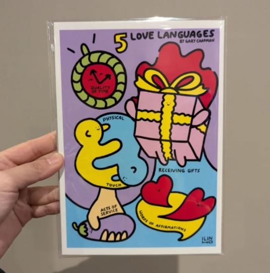5 Love Languages A5 Archival Print by Inner Baby